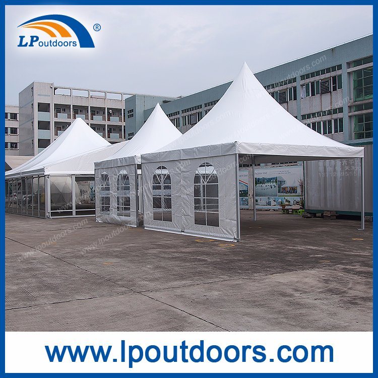 5X5m Outdoor Aluminum White PVC Tent Pagoda Gazebo for Wedding
