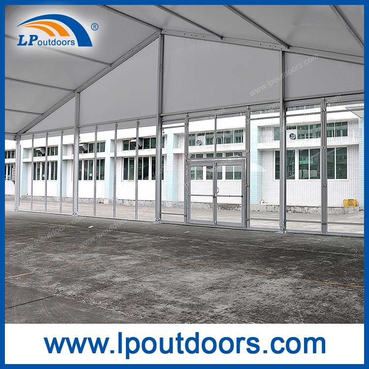 20m party tent with glass wall