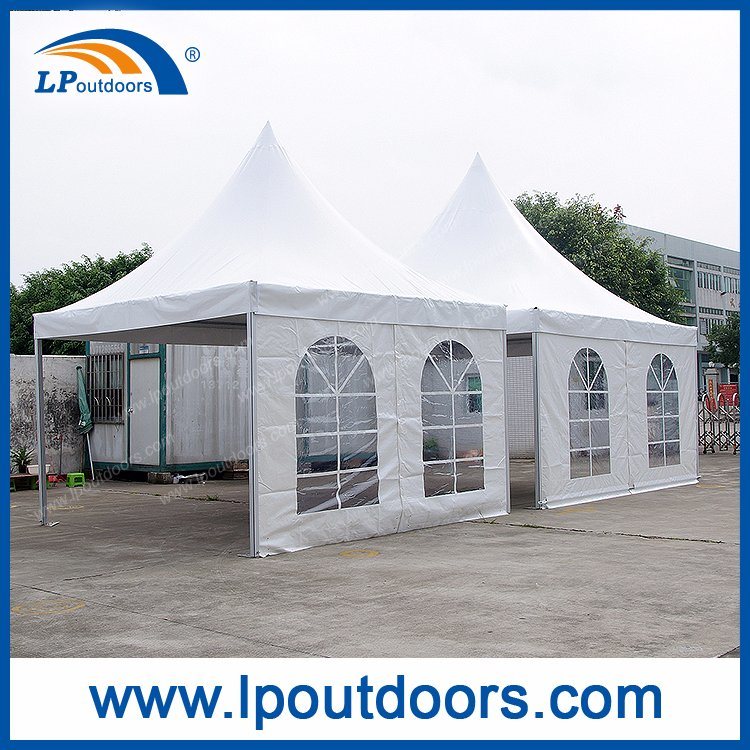 5X5m Outdoor Aluminum White PVC Tent Pagoda Gazebo for Wedding
