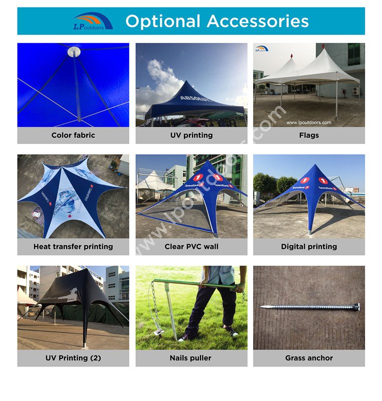 Outdoor Customs Logo Printing Canopy Tent Star Shade
