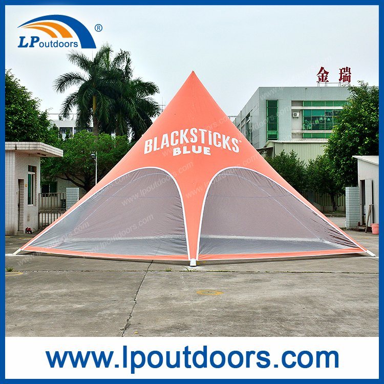 Dia8m Small Outdoor Aluminum Customs Printing Canopy Star Shaped Star Tent for Sale