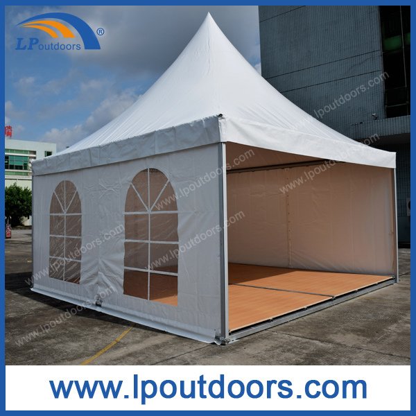 5X5m Outdoor Gazebo Pagoda Tent with Wood Flooring for Wedding