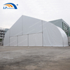 Curved style temporary stadium tent for concert or sports court