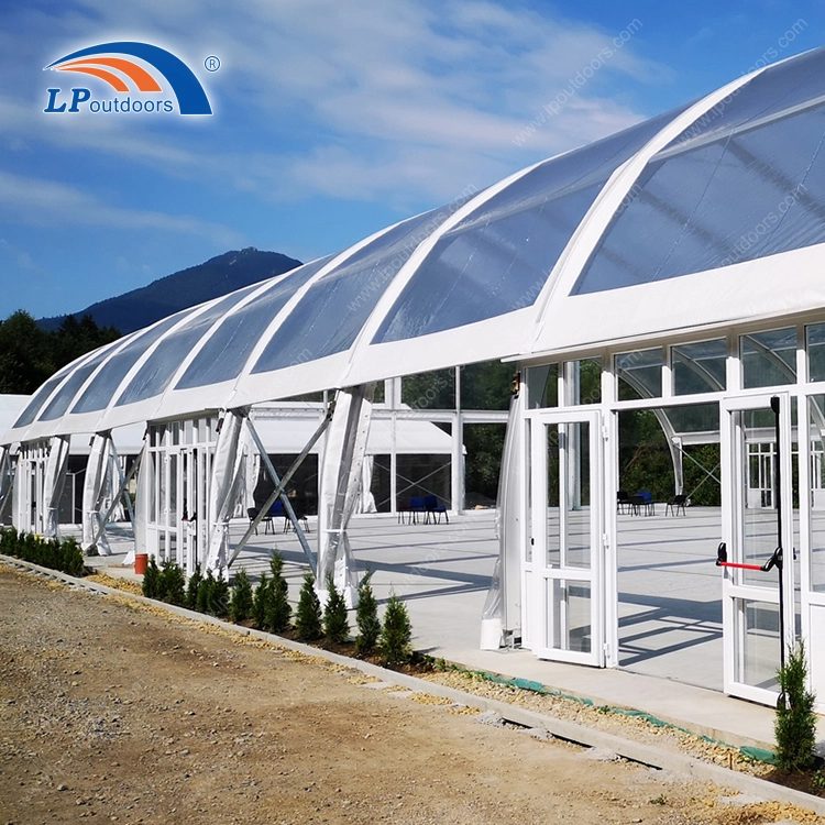 UV protection curved skyline tent temporary party building for entertainment events in Kenya-3