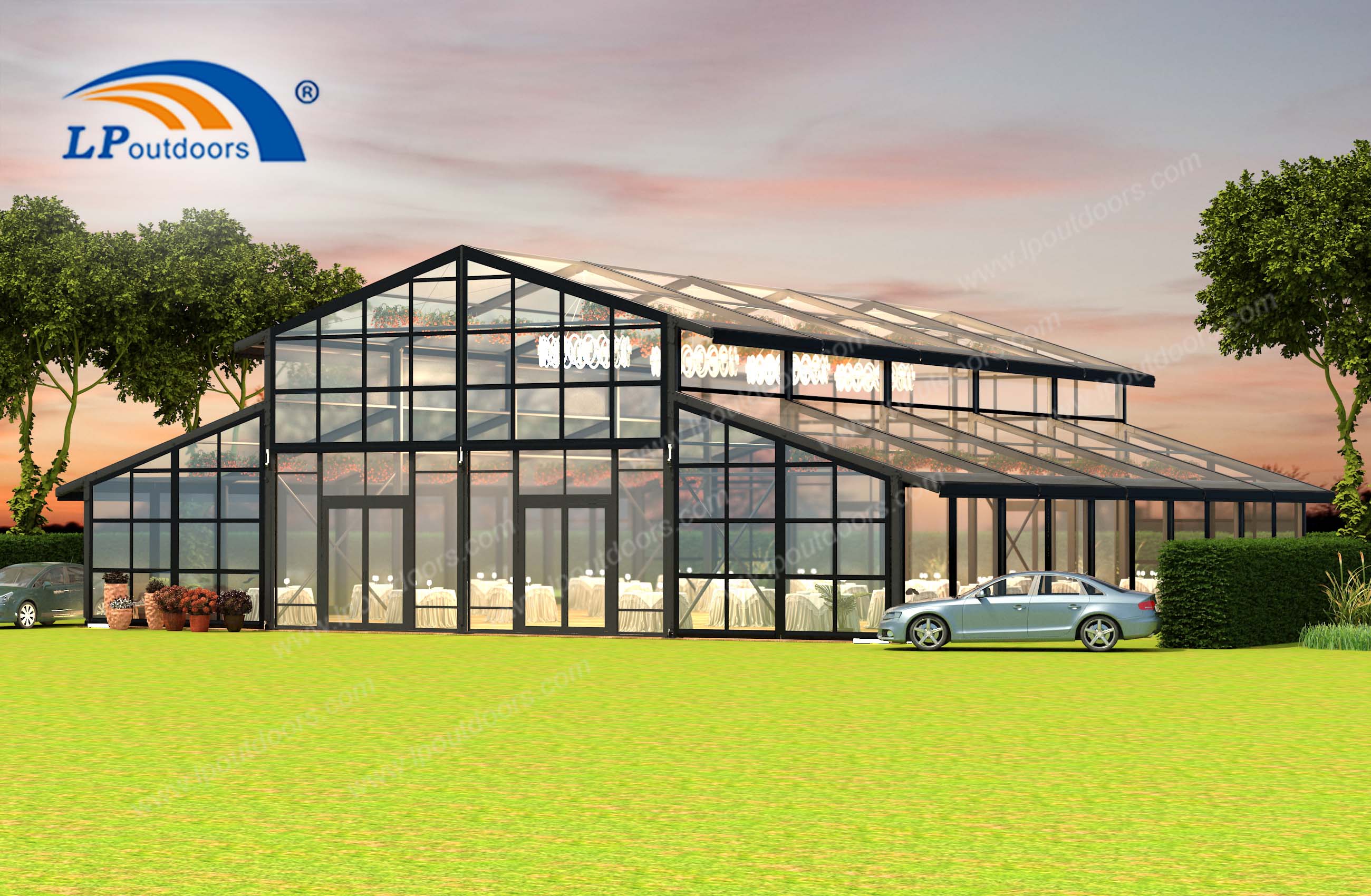 3d wedding atrium tent