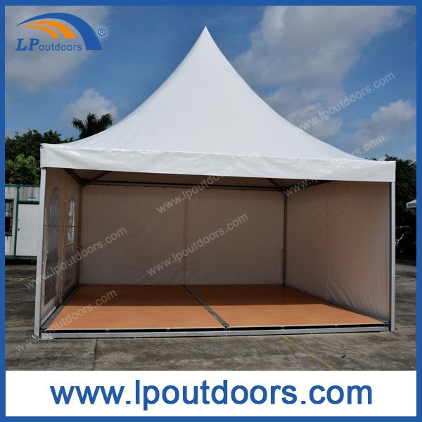 5X5m Outdoor Gazebo Pagoda Tent with Wood Flooring for Wedding