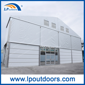 21m Customized Clear Span Heavy Duty Tent with 8m Side Height Rolling Door Exhaust Fan for Outdoor Events