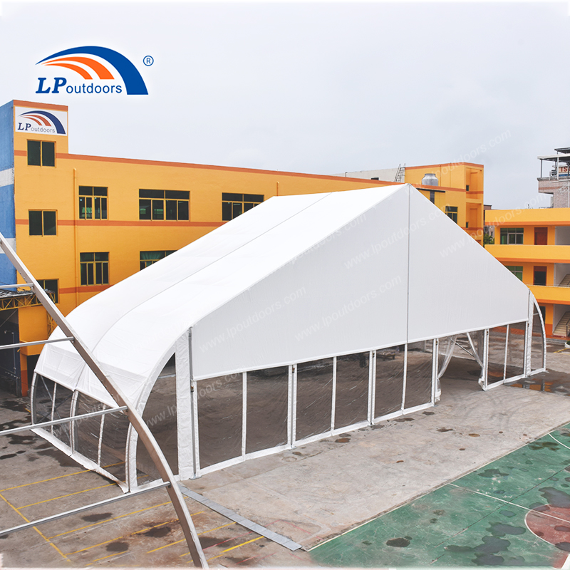 30m Luxury Wedding Tent Curve Shape Aluminum Frame Outdoor Marquee