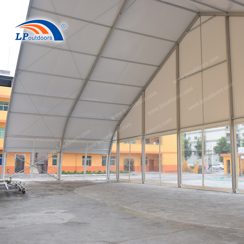 30m Luxury Wedding Tent Curve Shape Aluminum Frame Outdoor Marquee