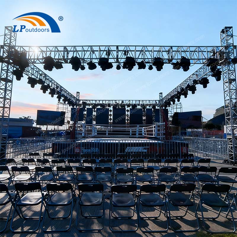 Truss And Folding Stage for Mobile Events, DJ Shows, And Festivals