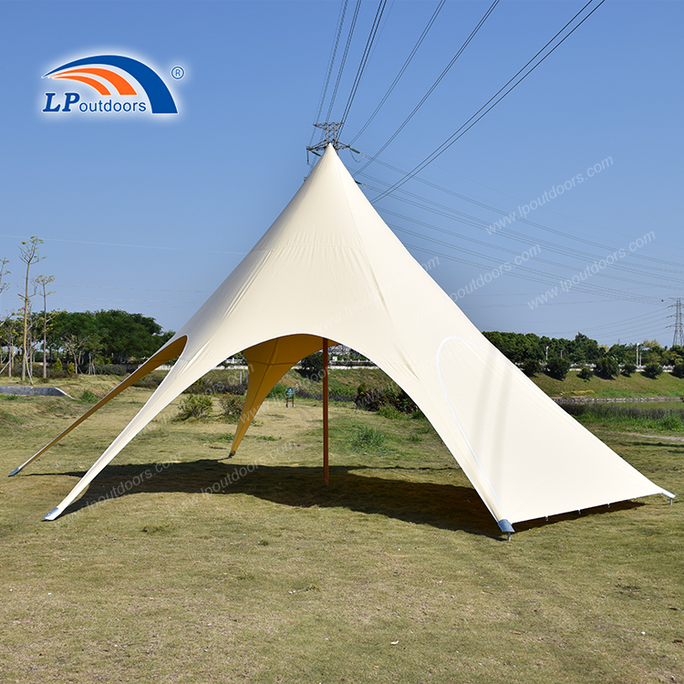 Wood Grain Star Tent | Faux Timber Canopy for Outdoor Glamping