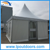 5mX5m Outdoor Pagoda Tent with Glass Window Door and Lining 