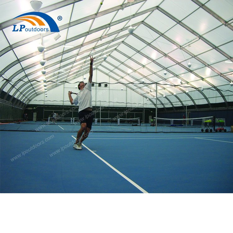 Large 40X55m Clear Curved marquee for Tennis courts.-LPOUTDOORS