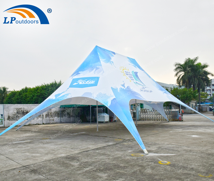 14X19m Outdoor Aluminum Star Shade Tent with Logo Printing