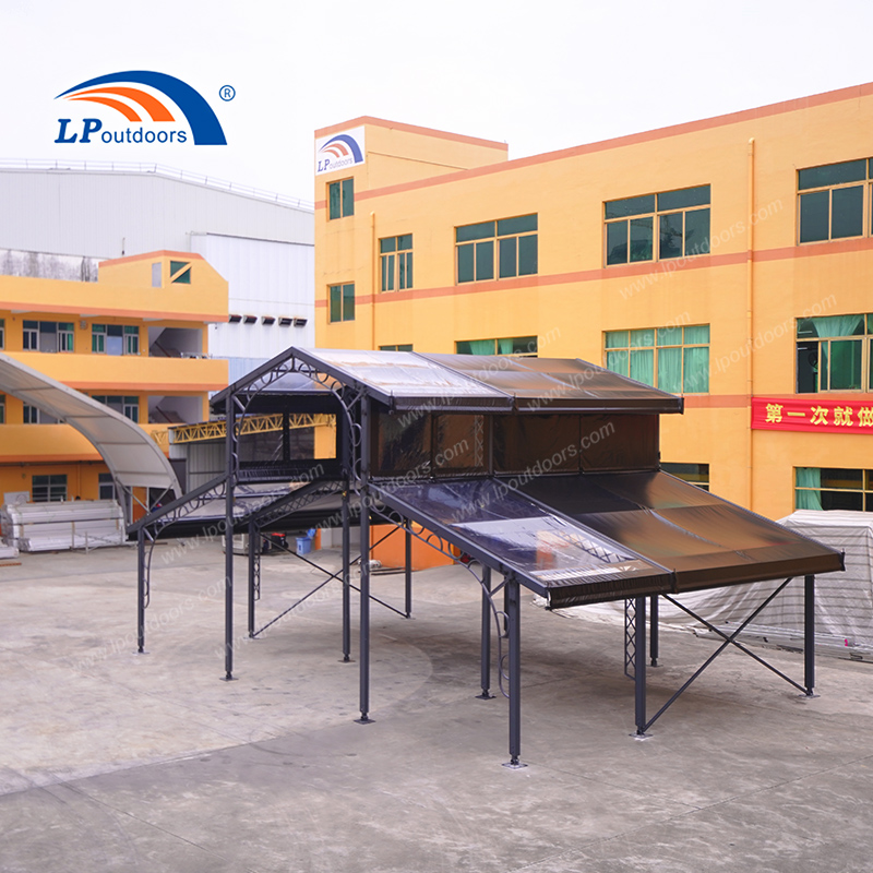 Custom Black & Clear PVC Atrium Tent | High-End Event Structure