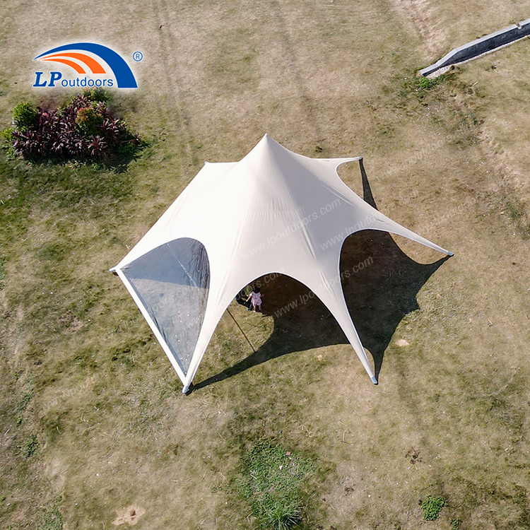 Wood Grain Star Tent | Faux Timber Canopy for Outdoor Glamping