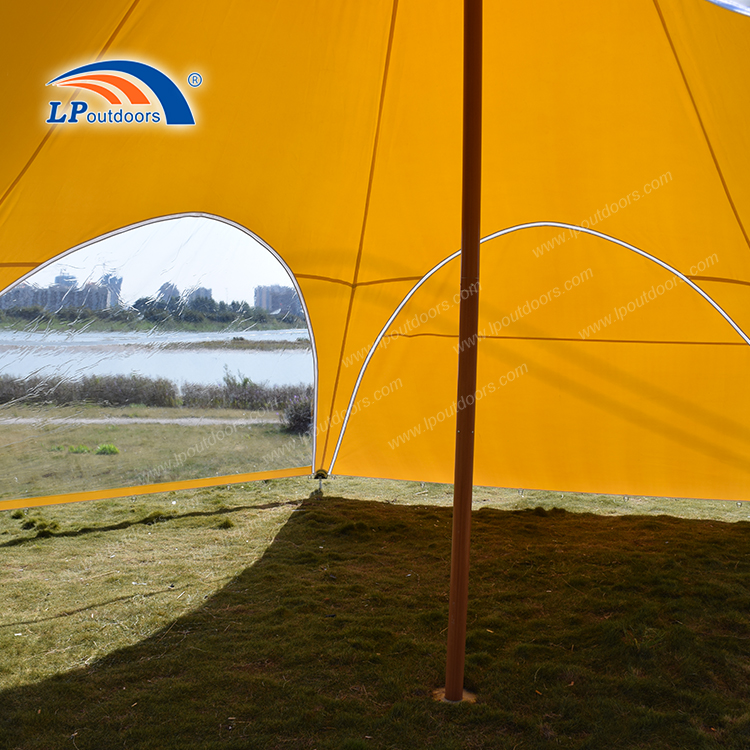 Wood Grain Star Tent | Faux Timber Canopy for Outdoor Glamping