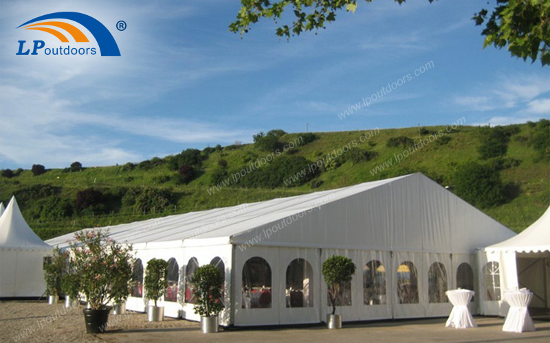 Outdoor Aluminum White PVC Wedding Marquee Tent For 600 People