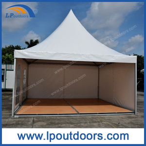 5X5m Outdoor Aluminum Gazebo Pagoda Tent with Wood Flooring for Wedding