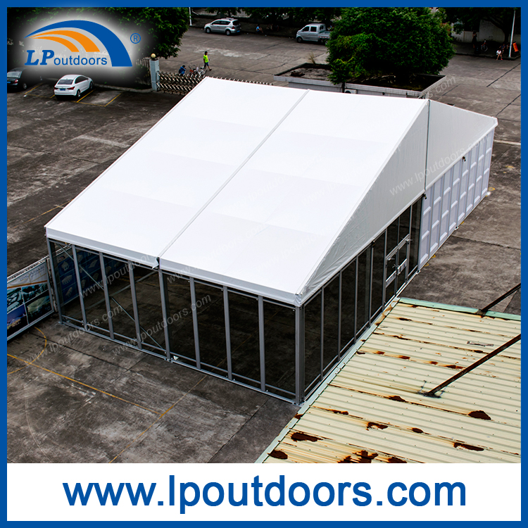 20m party tent with glass wall and abs wall