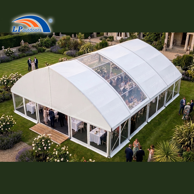 Custom Clear and White Top Wedding Arch Orangery Tent | Factory Direct