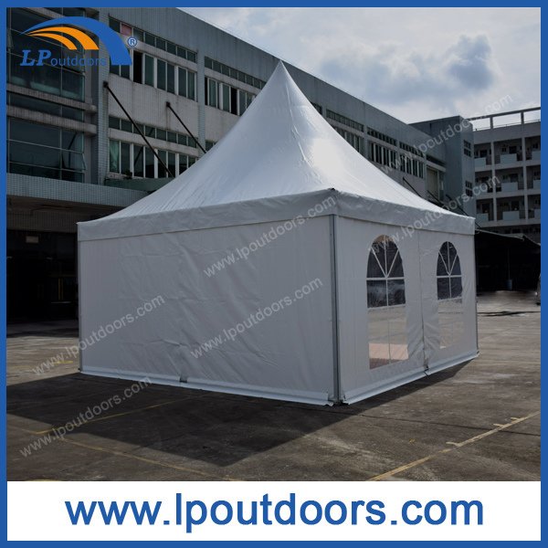 5X5m Outdoor Aluminum Gazebo Pagoda Tent with Wood Flooring for Wedding