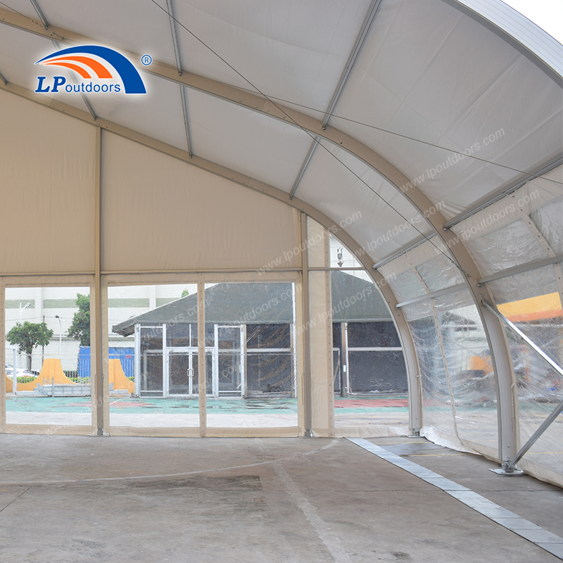 30m Luxury Wedding Tent Curve Shape Aluminum Frame Outdoor Marquee