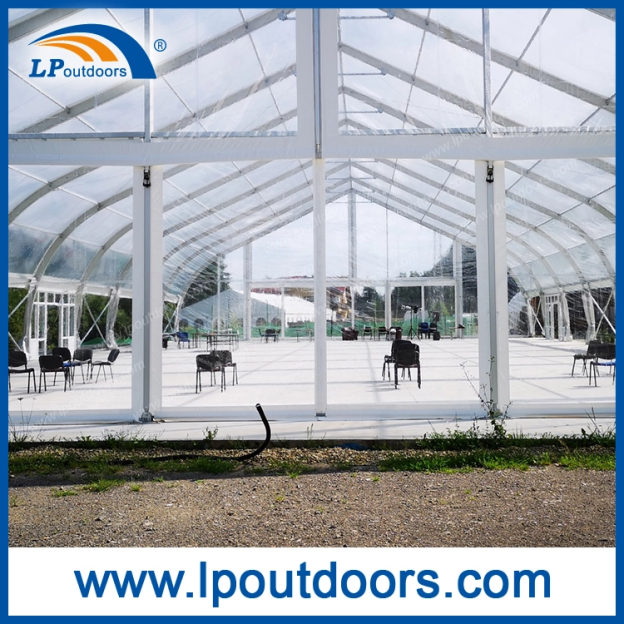 Curved Marquee with Transparent Fabric for Big Events 1