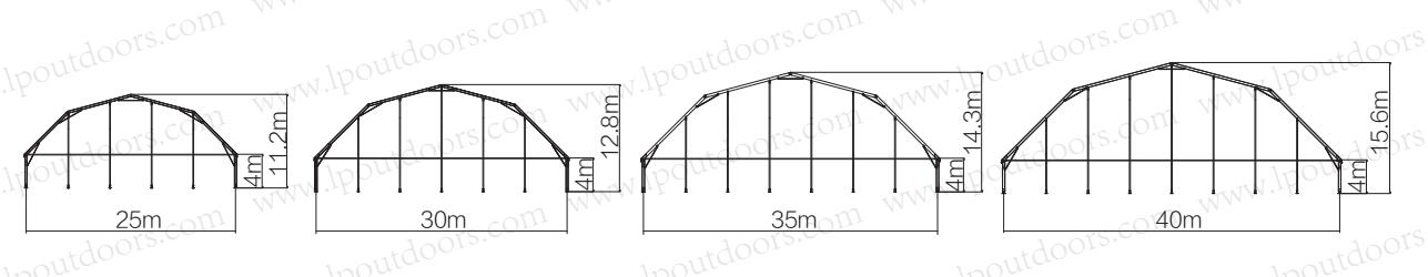 polygon roof party tent