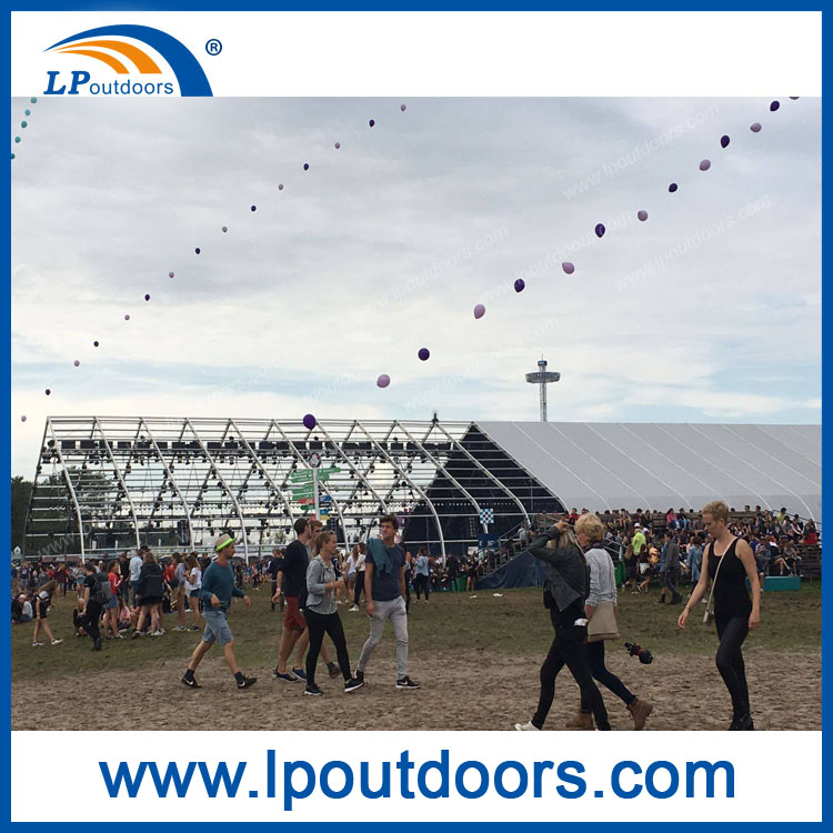 30x40m Curved shape aluminum temporary stadium tent for sports court