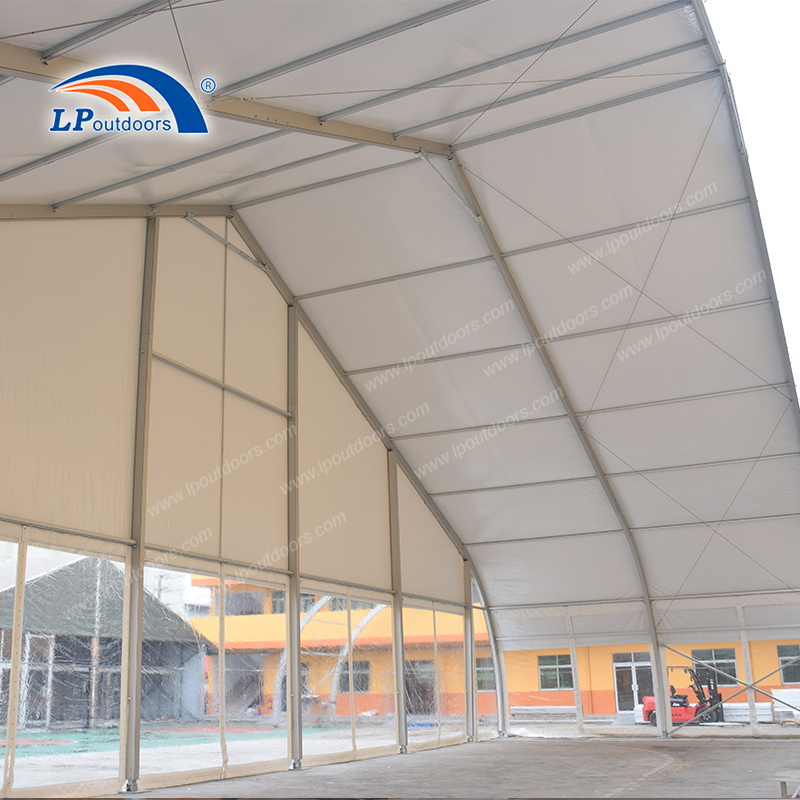 30m Luxury Wedding Tent Curve Shape Aluminum Frame Outdoor Marquee