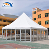 Dia 12m Outdoor Luxury Hexagon Pagoda Tent with Glass Wall