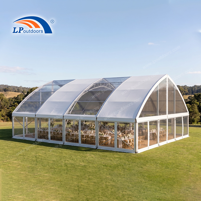 Custom Clear and White Top Wedding Arch Orangery Tent | Factory Direct
