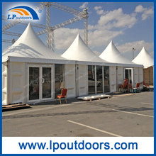 Outdoor Luxury Aluminum PVC Haji Tent Pagoda Tent with ABS Wall for Sale