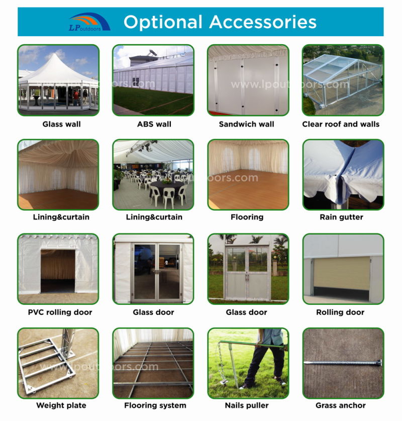 18m Clear Span High Quality Marquee Aircraft Tent for Storage