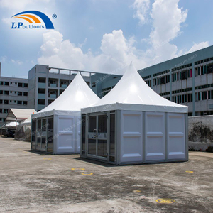 20 People Tent 5mX5m ABS Glass Solid Wall Pagoda Tent for Events