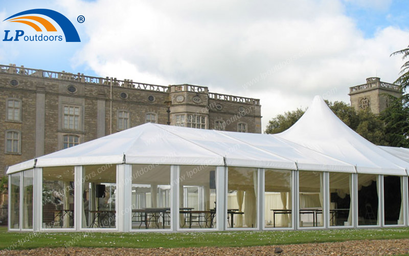 Outdoor Aluminum High Peak Mixed Tent Luxury Wedding Marquee for Party Event 