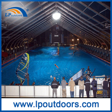 Clear span curved temporary modular building for swimming pool 