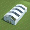 21m Span Tent with 8m Side Height, Rolling Door & Exhaust Fan