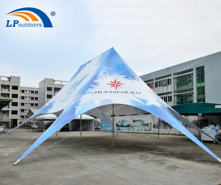 14X19m Outdoor Aluminum Star Shade Tent with Logo Printing