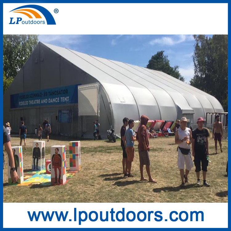 30x40m Curved shape aluminum temporary stadium tent for sports court