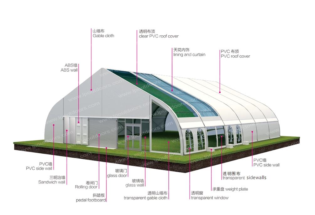 The 15m Clear Span Heavy Duty Event Marquee Tent for Outdoor Wedding Party for Sale