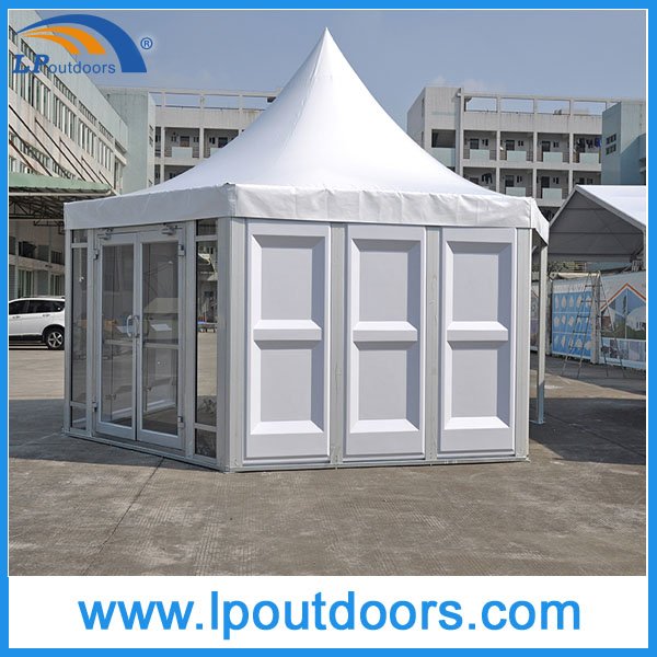 Dia6m High Quality Hexagon ABS Glass Pagoda Tent For Events