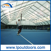 Large 40X55m Clear Curved marquee for Tennis courts.