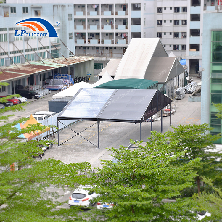300 Seater 300 People Clear Transparent Roof Iron Art Black Frame Tent for Wedding Event