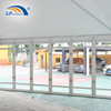 Dia 12m Outdoor Luxury Hexagon Pagoda Tent with Glass Wall