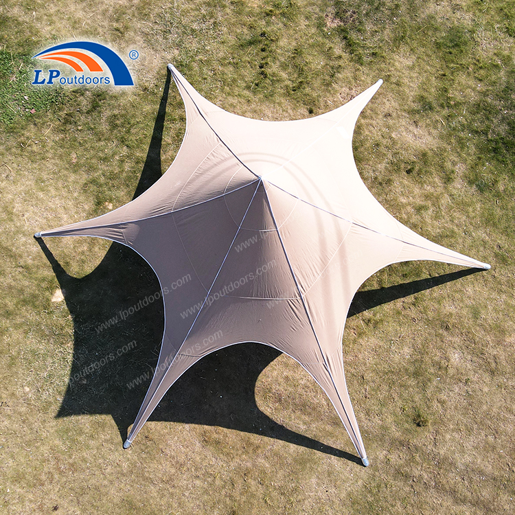 Wood Grain Star Tent | Faux Timber Canopy for Outdoor Glamping