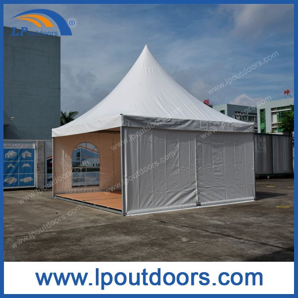 5X5m Outdoor Aluminum Gazebo Pagoda Tent with Wood Flooring for Wedding