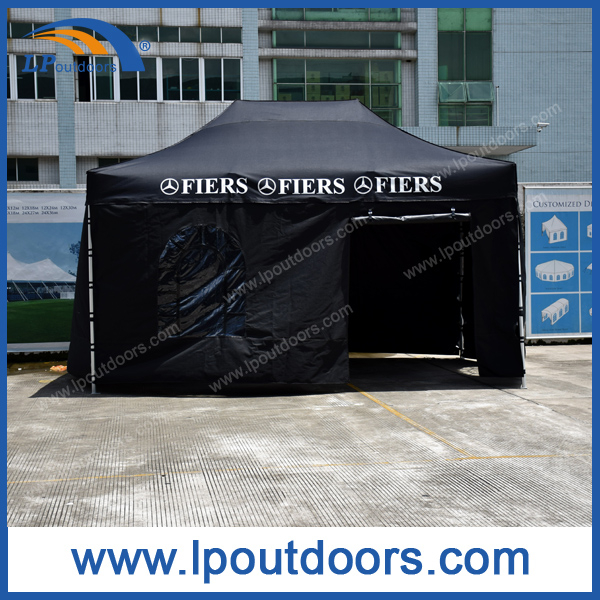 Folding Canopy Gazebo 10x15FT Custom Printing Easy Collapsible Pop up Trade Show Tent