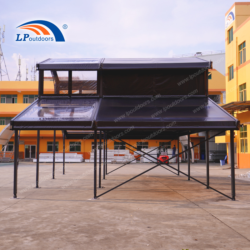 Custom Black & Clear PVC Atrium Tent | High-End Event Structure